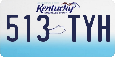 KY license plate 513TYH