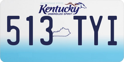 KY license plate 513TYI
