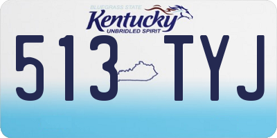 KY license plate 513TYJ