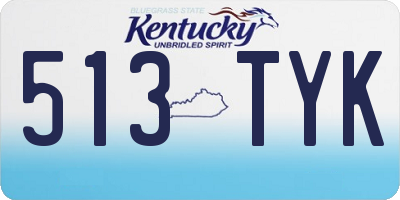KY license plate 513TYK