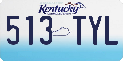 KY license plate 513TYL