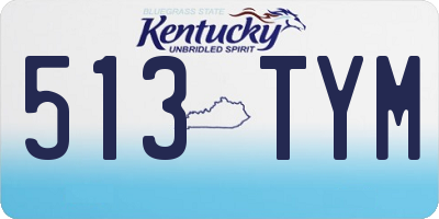 KY license plate 513TYM