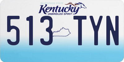 KY license plate 513TYN