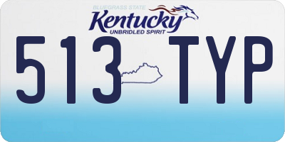 KY license plate 513TYP