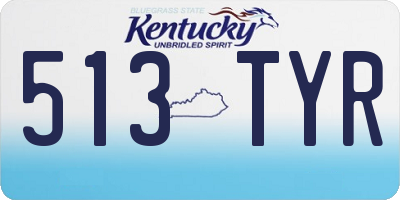 KY license plate 513TYR