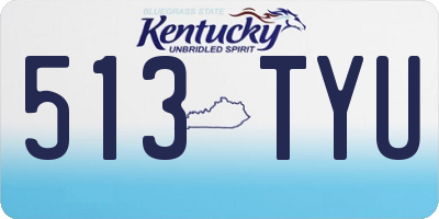 KY license plate 513TYU