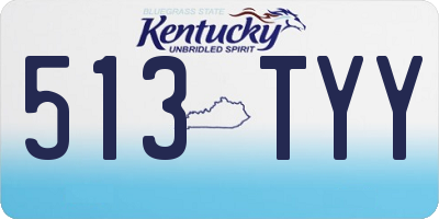 KY license plate 513TYY