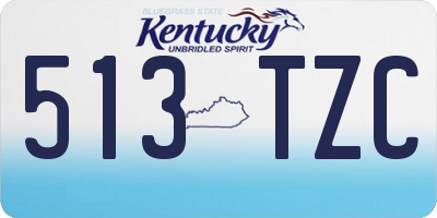 KY license plate 513TZC