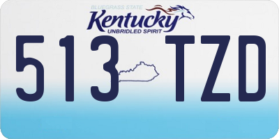 KY license plate 513TZD