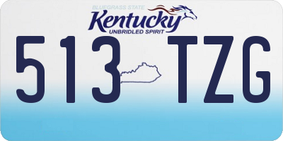 KY license plate 513TZG