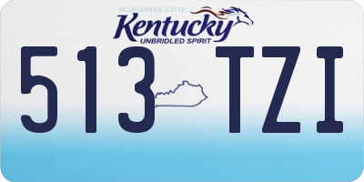KY license plate 513TZI