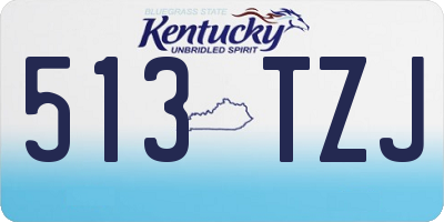 KY license plate 513TZJ