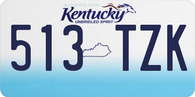 KY license plate 513TZK