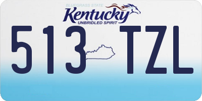 KY license plate 513TZL