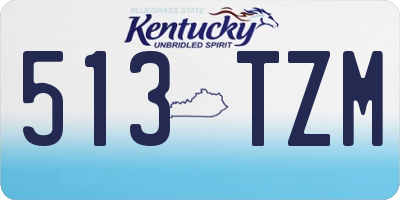 KY license plate 513TZM