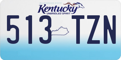 KY license plate 513TZN
