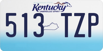 KY license plate 513TZP