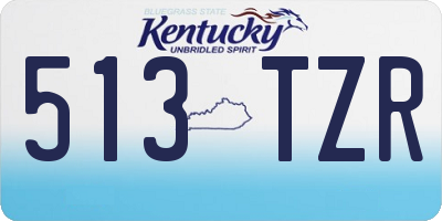 KY license plate 513TZR