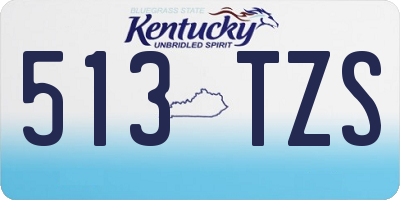 KY license plate 513TZS
