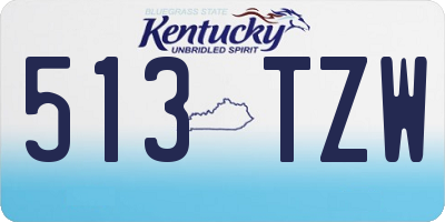 KY license plate 513TZW