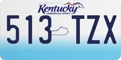 KY license plate 513TZX