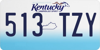 KY license plate 513TZY