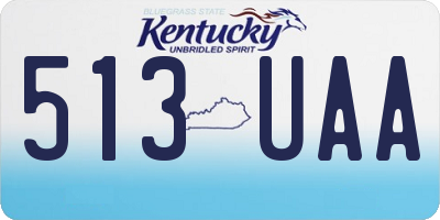 KY license plate 513UAA
