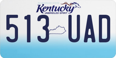 KY license plate 513UAD