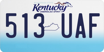 KY license plate 513UAF