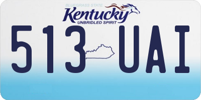 KY license plate 513UAI