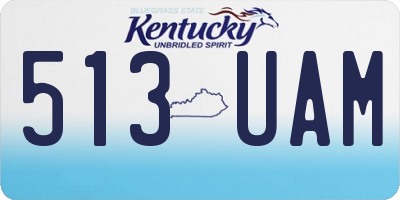 KY license plate 513UAM