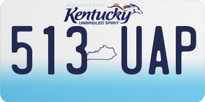 KY license plate 513UAP
