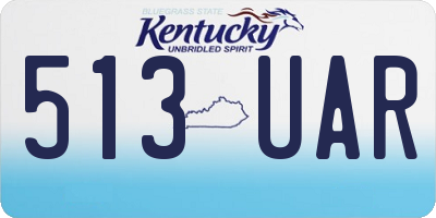 KY license plate 513UAR