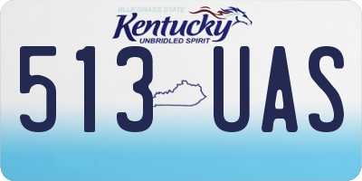 KY license plate 513UAS
