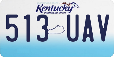 KY license plate 513UAV