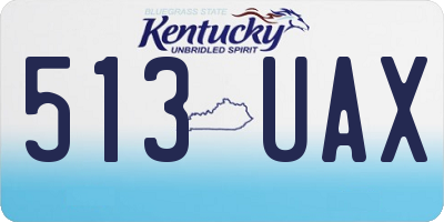 KY license plate 513UAX