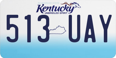KY license plate 513UAY