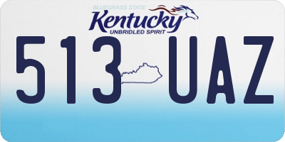 KY license plate 513UAZ