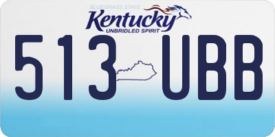 KY license plate 513UBB