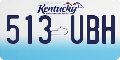 KY license plate 513UBH