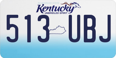 KY license plate 513UBJ