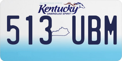 KY license plate 513UBM