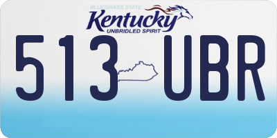 KY license plate 513UBR