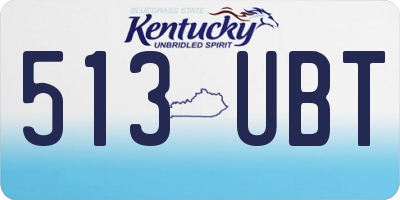KY license plate 513UBT