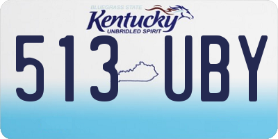 KY license plate 513UBY