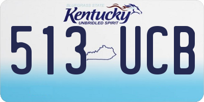 KY license plate 513UCB