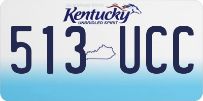 KY license plate 513UCC