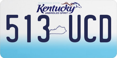 KY license plate 513UCD