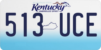 KY license plate 513UCE