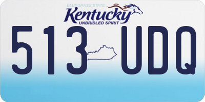 KY license plate 513UDQ